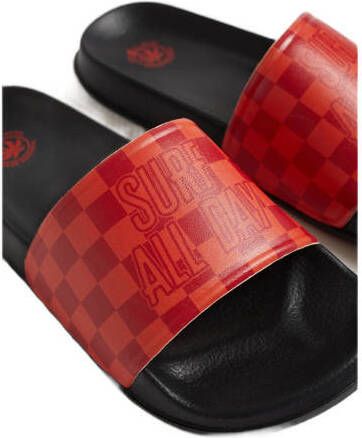 WE Fashion badslippers rood Jongens Meisjes Rubber Ruit 30 31