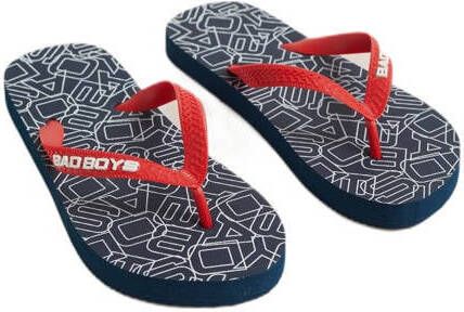 WE Fashion teenslippers blauw rood Jongens Rubber 34 35 - Foto 2