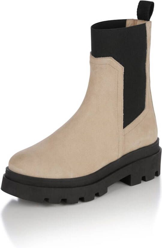 Alba moda Chelsea boot met opvallende profielzool Offwhite