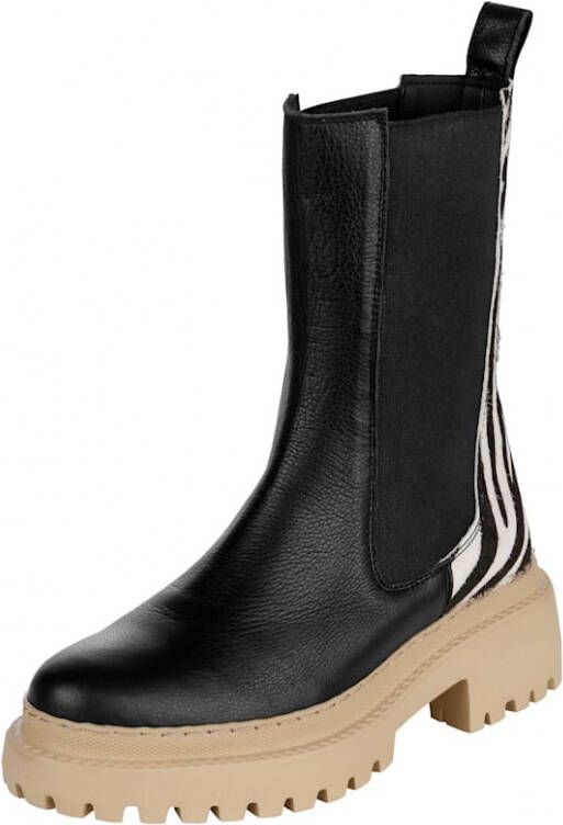 Alba moda Chelsea boot Zwart Wit