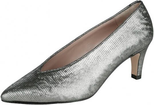 Alba moda Pump met modieus reliëf Zilverkleur