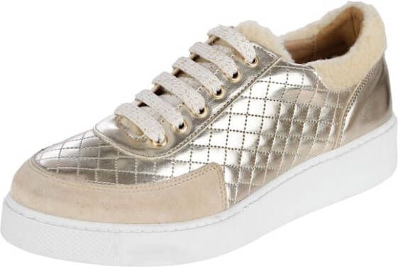 Alba moda Sneaker Goudkleur Beige