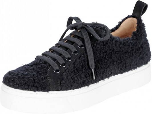 Alba moda Sneaker in teddylook Donkerblauw