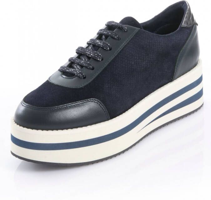 Alba moda Sneaker met dikke plateauzool Marine