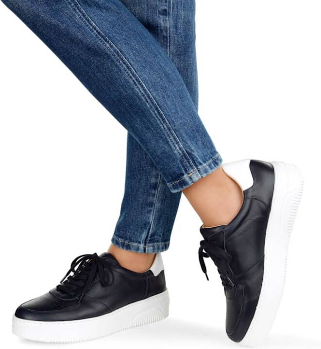 Alba moda Sneaker met extralight plateauzool Donkerblauw