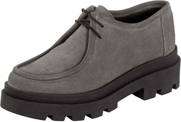 Alba moda Veterschoen met modieuze zool Grijs Zwart