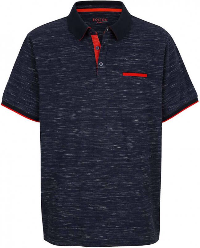 Boston Park Poloshirt met borduursel Marine