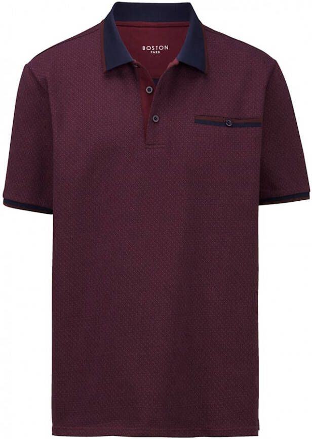 Boston Park Poloshirt van zuiver katoen Berry Marine