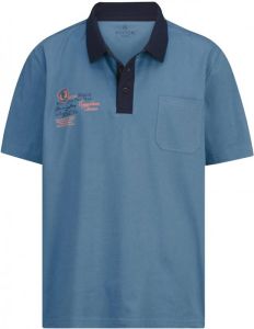 Boston Park Poloshirt van zuiver katoen Rookblauw