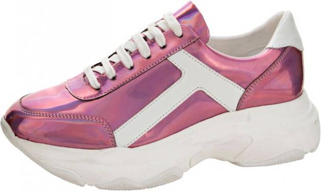 KLiNGEL Sneaker in opvallende metallic look Roze Wit