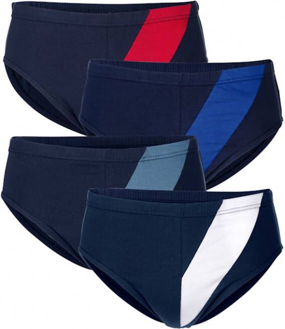 G Gregory Sportslips per 4 stuks met contrastkleurige inzetten 4x marine