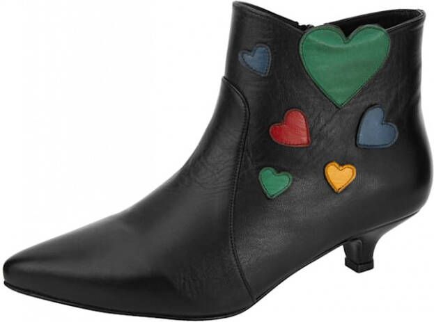 Gemini Ankle boot in puntig model Zwart Multicolor