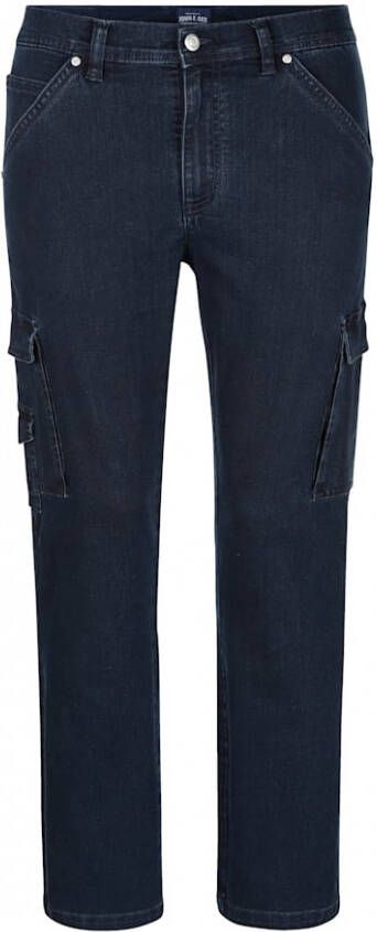 John F. Gee Jeans Slim Fit Blauw Zwart