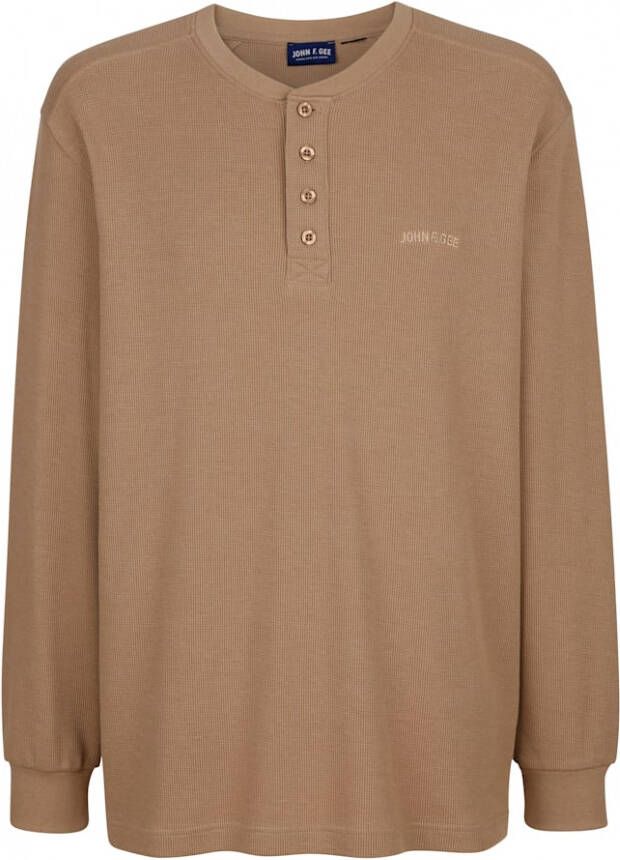 John F. Gee Shirt van sneldrogend materiaal Taupe