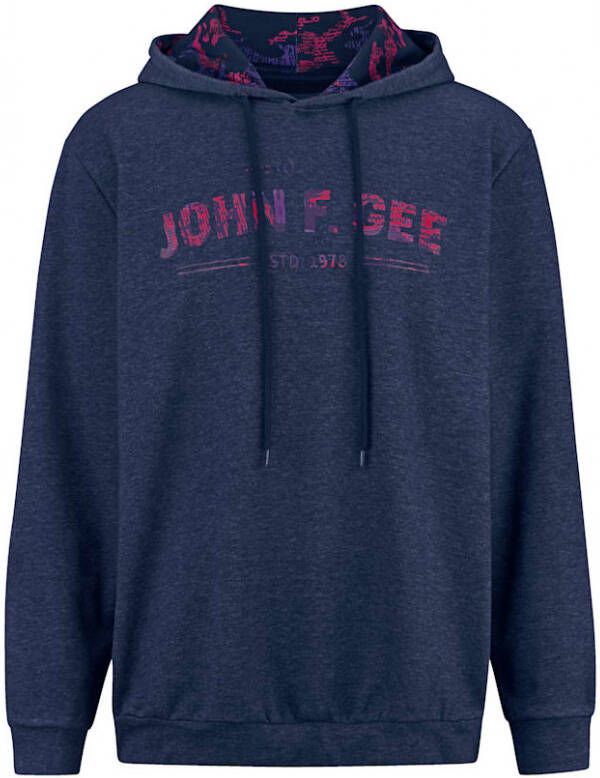 John F. Gee Sweatshirt met modieuze print Marine