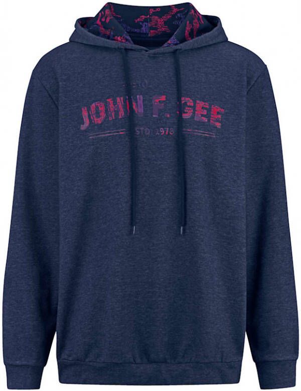 John F. Gee Sweatshirt met modieuze print Marine