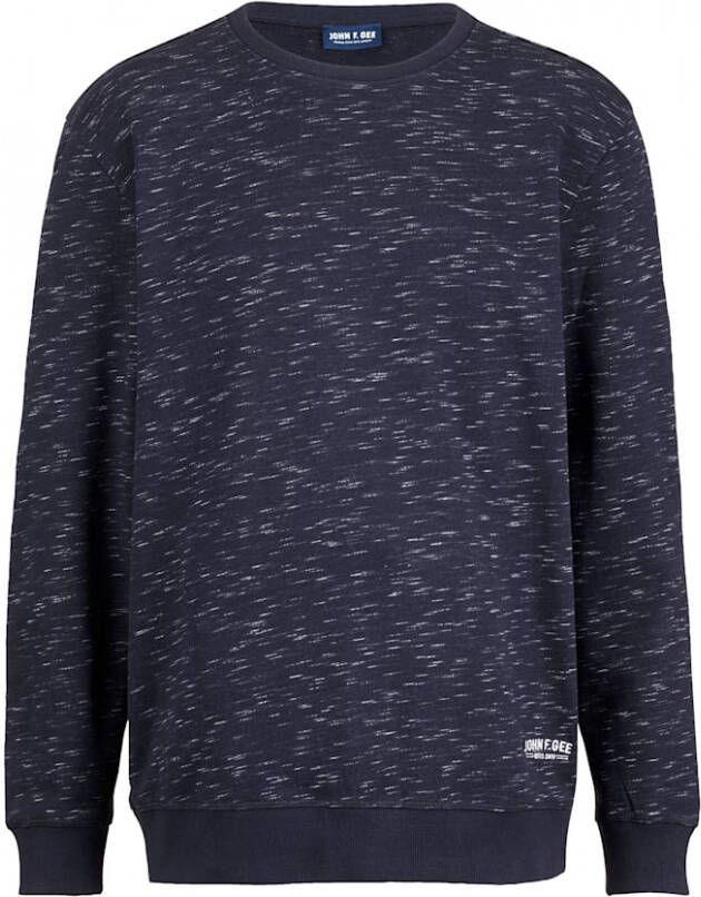 John F. Gee Sweatshirt van gemêleerd materiaal Marine