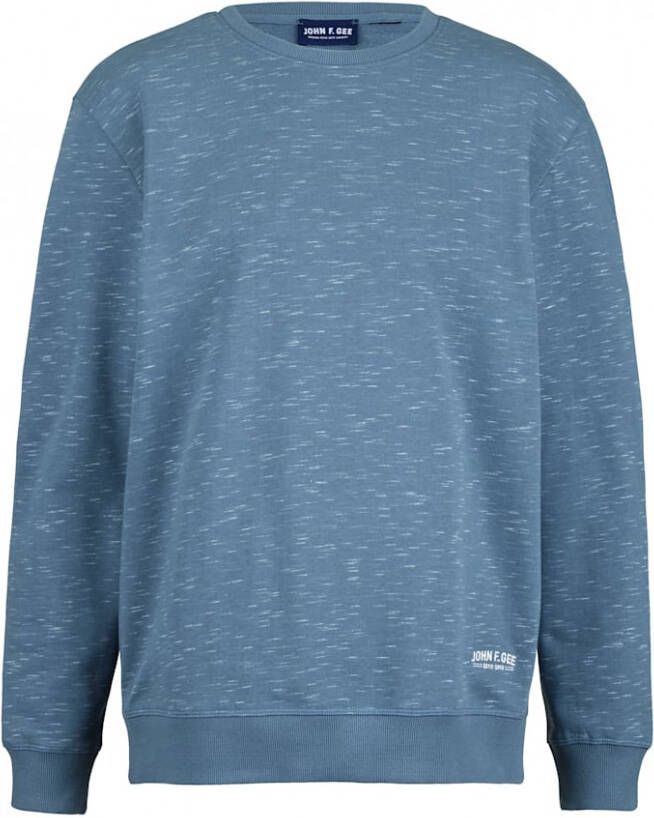 John F. Gee Sweatshirt van gemêleerd materiaal Rookblauw