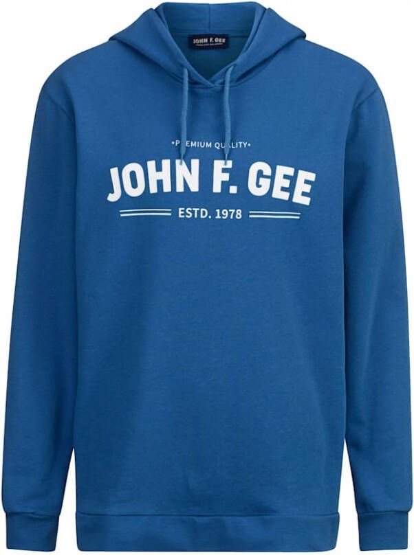 John F. Gee Sweatshirt van zuiver katoen Blauw