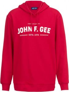 John F. Gee Sweatshirt van zuiver katoen Rood