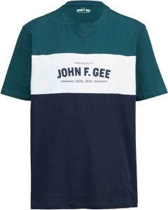 John F. Gee T-shirt van zuiver katoen Marine Donkergroen