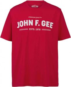 John F. Gee T-shirt van zuiver katoen Rood
