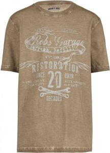 John F. Gee T-shirt van zuiver katoen Taupe