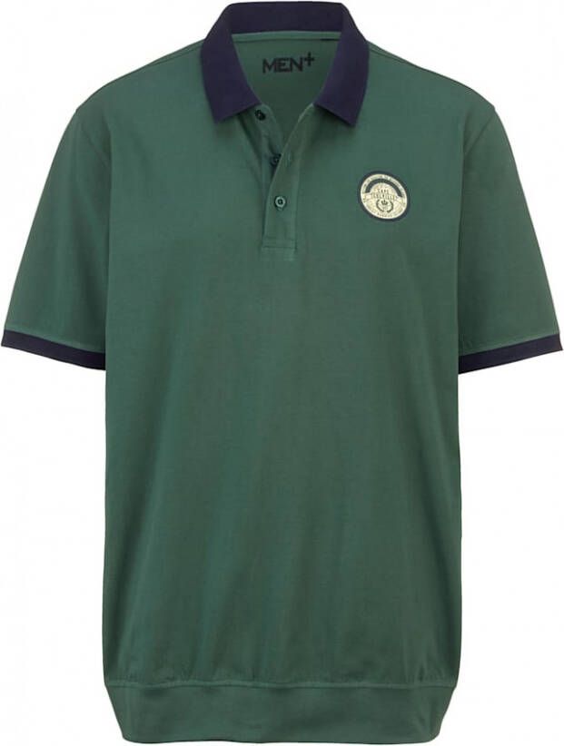 Men plus Poloshirt Met speciale pasvorm Flessengroen
