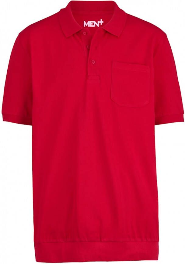 Men plus Poloshirt met speciale pasvorm Rood