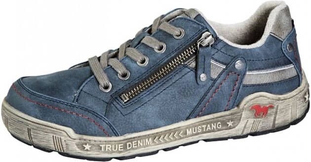 Mustang Sneaker in modieuze used look Blauw - Foto 2