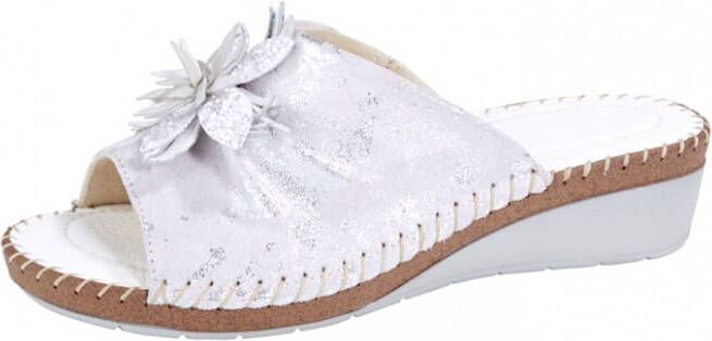 Relaxshoe Muiltje met mooie sierbloem Wit