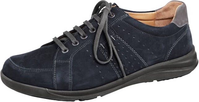 Ströber Veterschoen met rits Marine Grijs