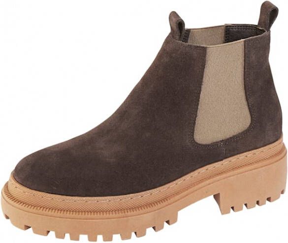 Studio W Chelsea boot met elastische inzetten opzij Bruin