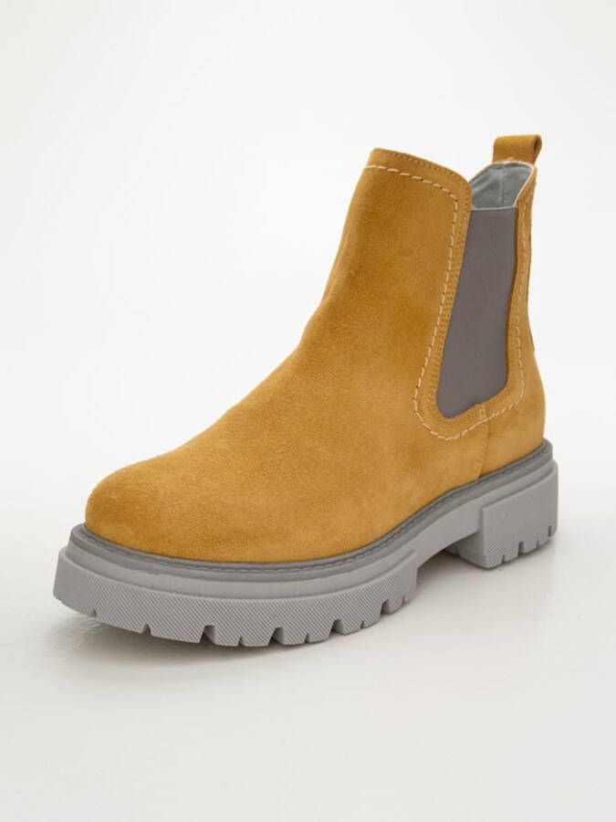 Studio W Chelsea boot met modieuze siernaden Geel