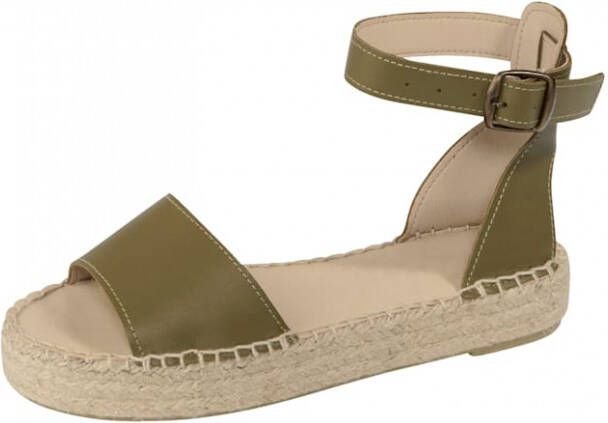 Studio W Sandaaltje in trendy espadrillestijl Kaki