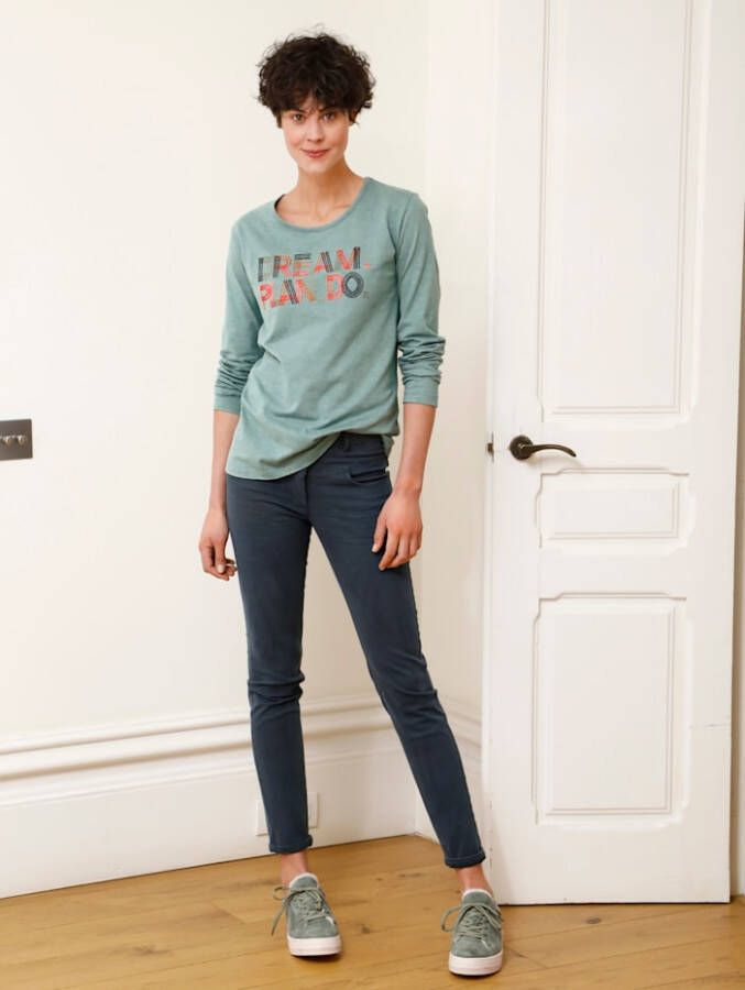 Studio W Sneaker met mooi imitatievacht Mint