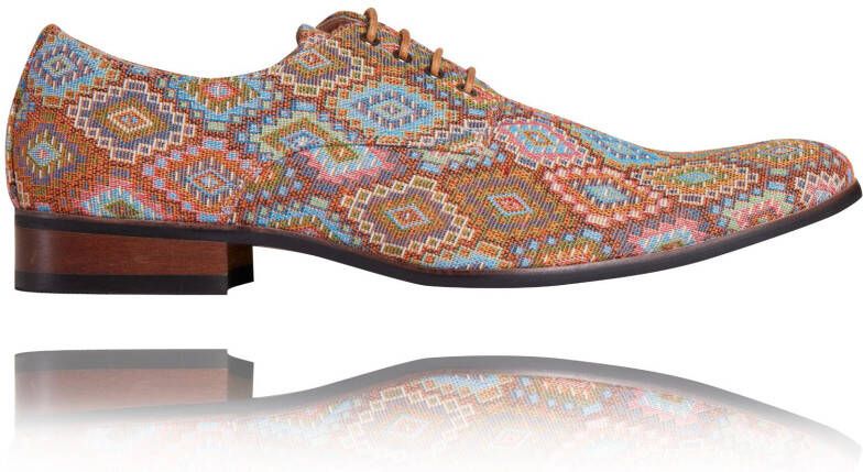 Lureaux Andes Arty Kleurrijke Schoenen Voor Heren Veterschoenen Met Print