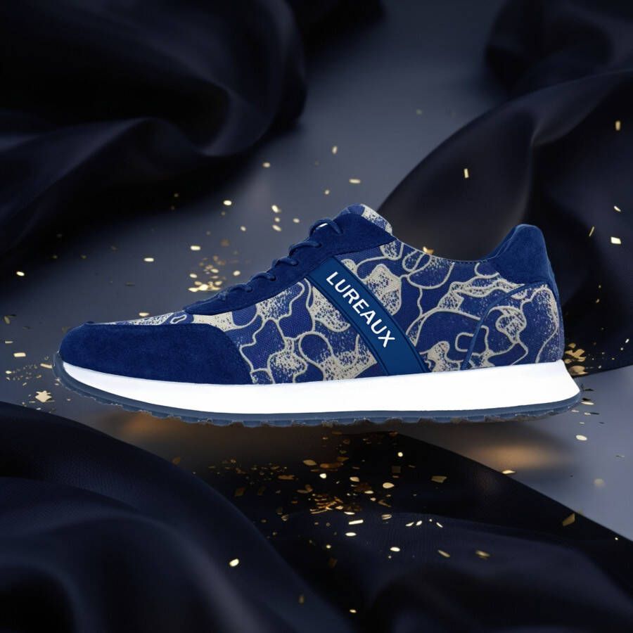 Lureaux Blue Current Runner Handgemaakte Nette Schoenen Voor Heren