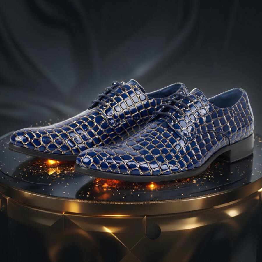 Lureaux Blue Venom PRE-ORDER (MTO) Handgemaakte Nette Schoenen Voor Heren