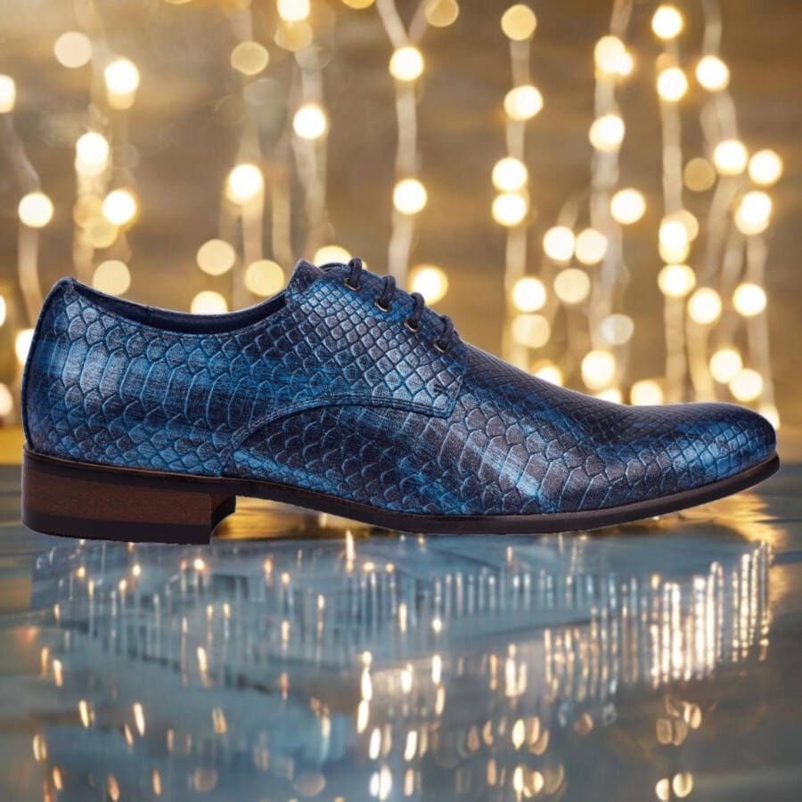 Lureaux Blue Viper Handgemaakte Nette Schoenen Voor Heren