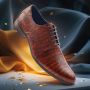 Lureaux Brown Reptile Kleurrijke Schoenen Voor Heren Veterschoenen Met Print - Thumbnail 2