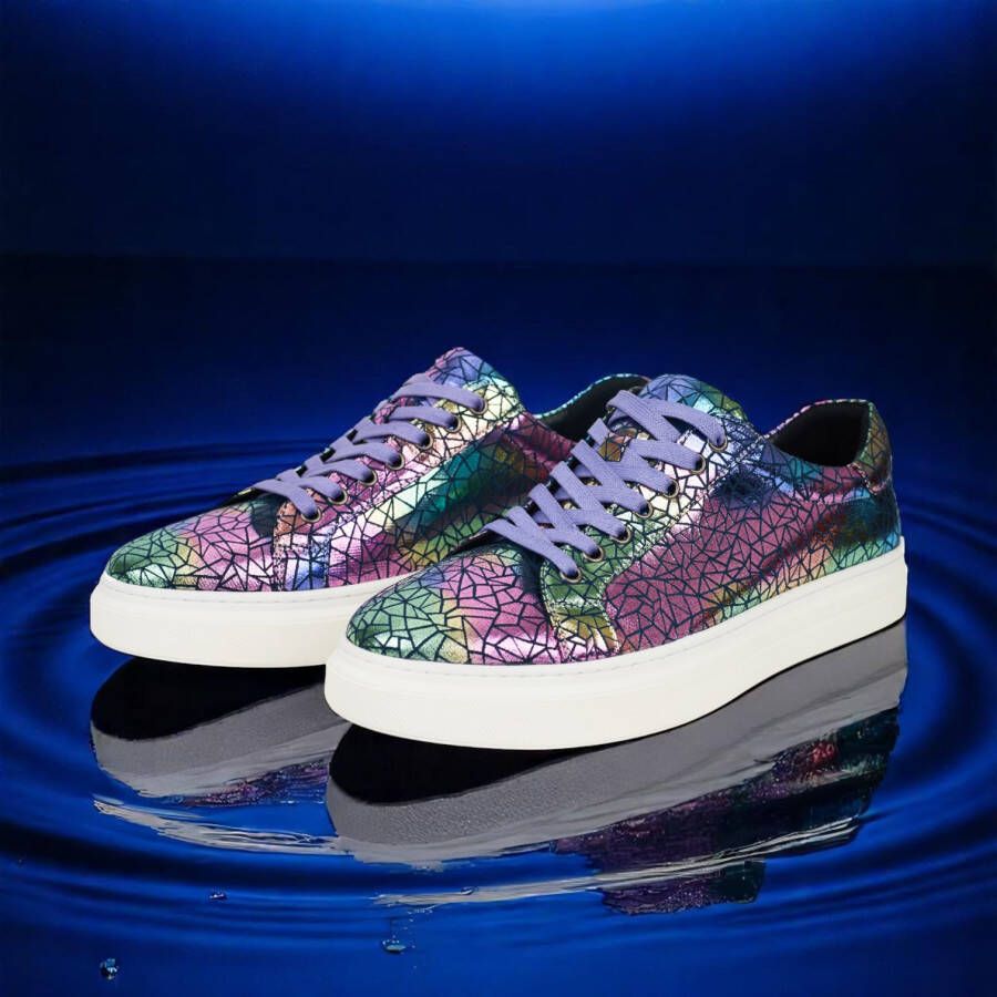 Lureaux Confident Glimmer Sneakers Handgemaakte Nette Schoenen Voor Heren
