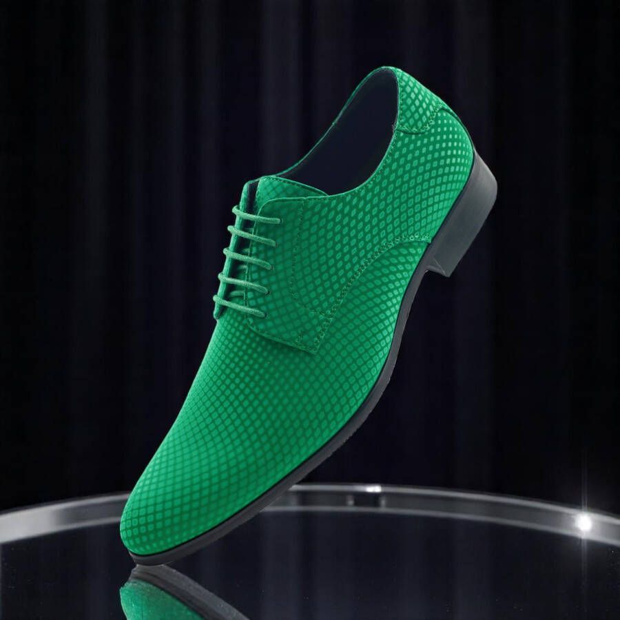 Lureaux Gleaming Greeny Handgemaakte Nette Schoenen Voor Heren
