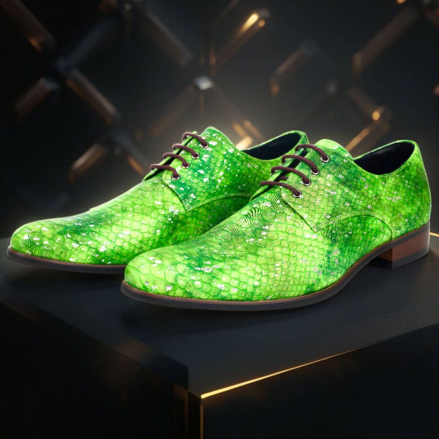 Lureaux Green Mystic Mirage PRE-ORDER (MTO) Handgemaakte Nette Schoenen Voor Heren