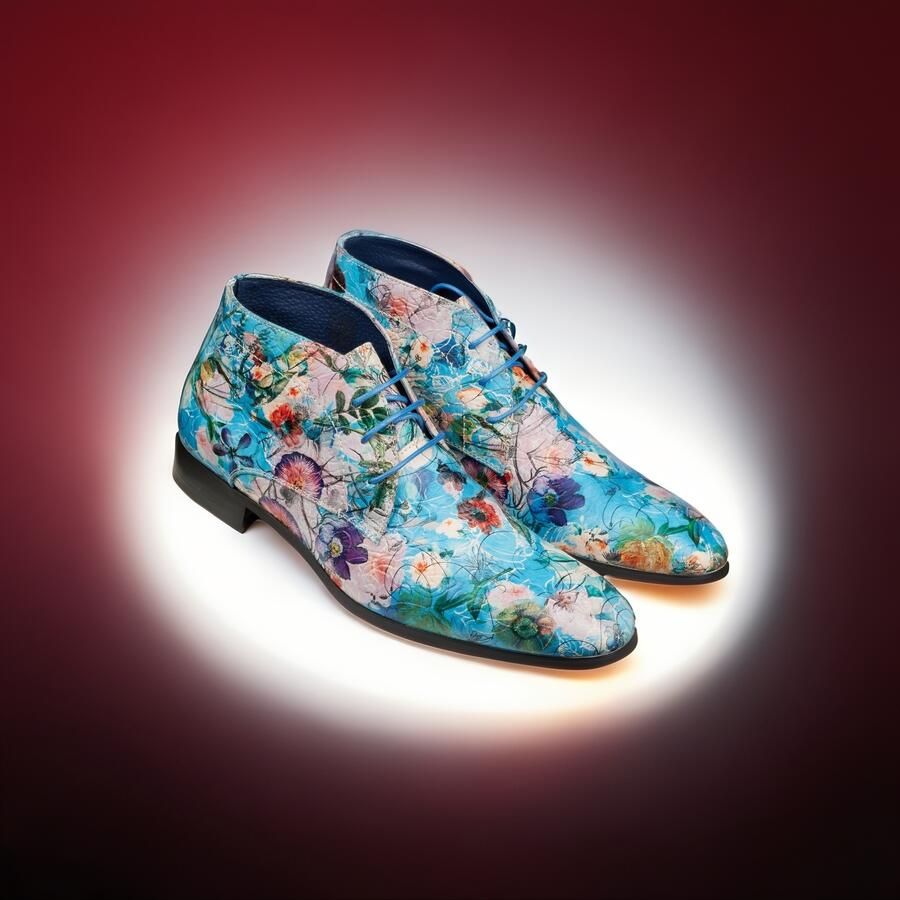 Lureaux Azure Bloom High Handgemaakte Nette Schoenen Voor Heren