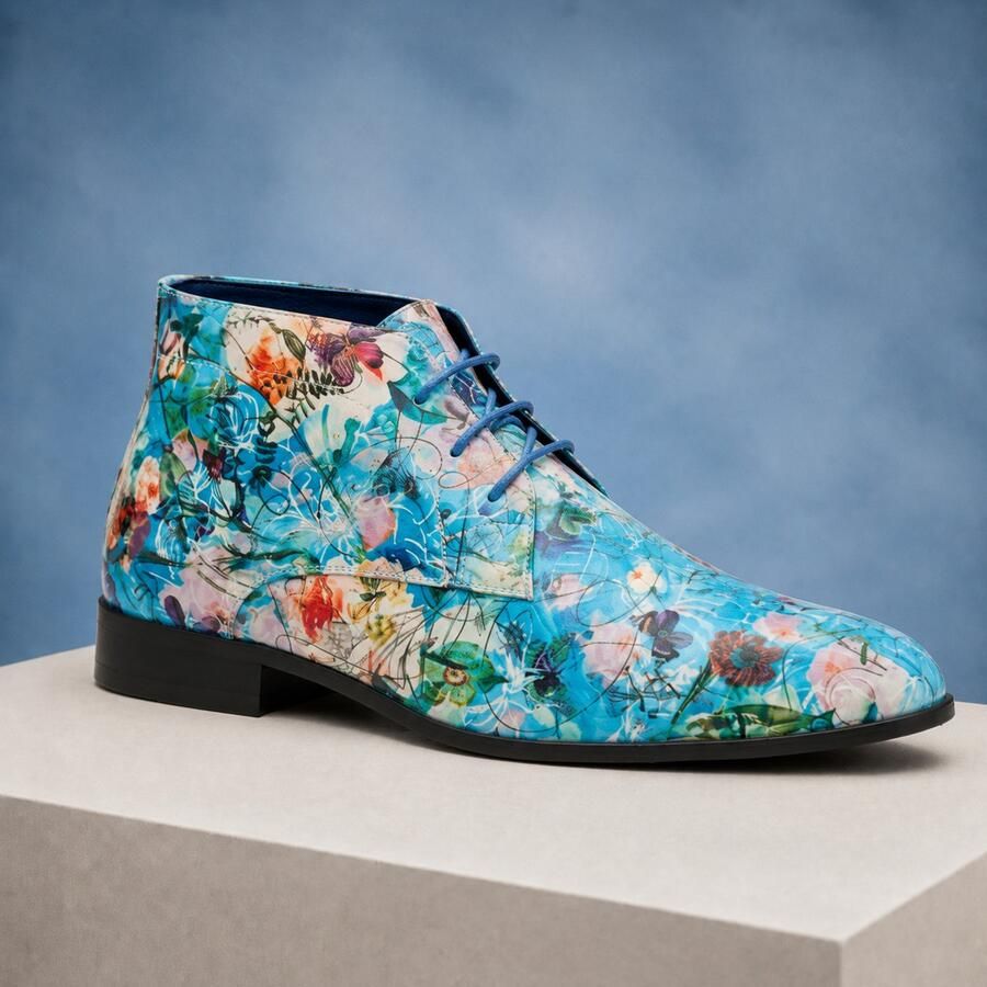 Lureaux Azure Bloom High Handgemaakte Nette Schoenen Voor Heren