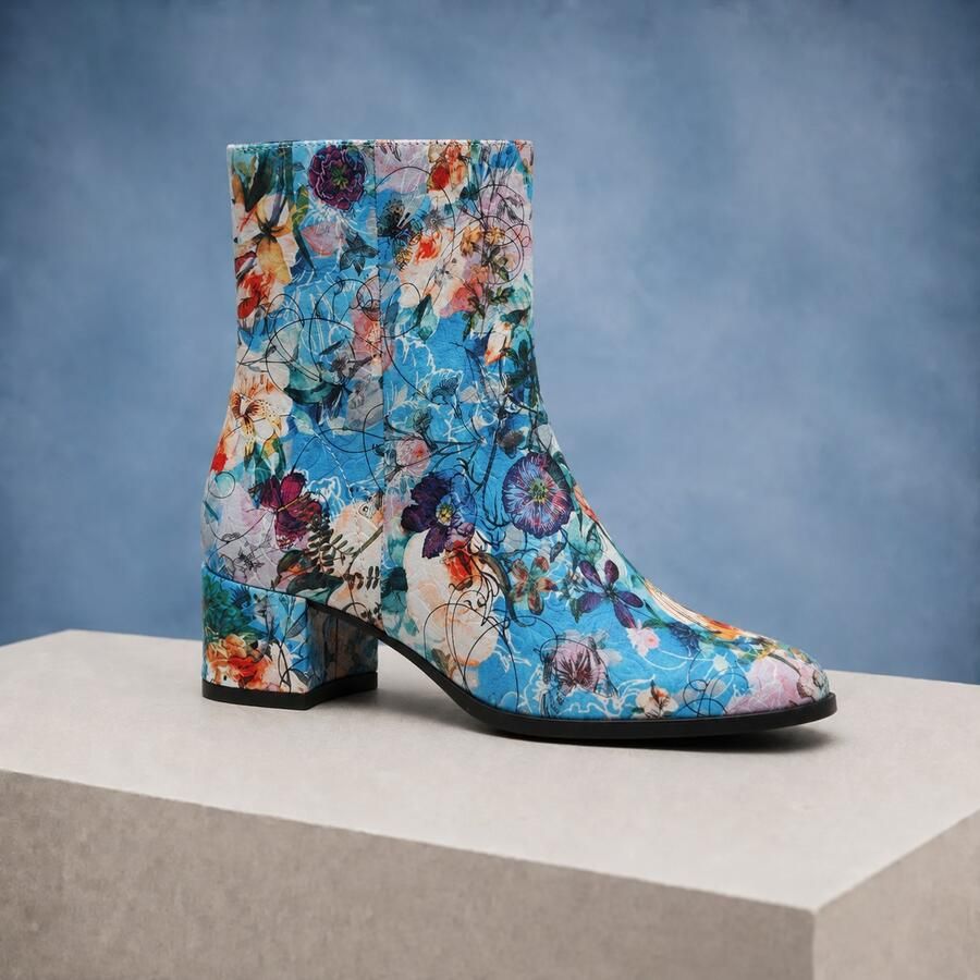 Lureaux Azure Bloom Lady Boot Handgemaakte Nette Schoenen Voor Heren