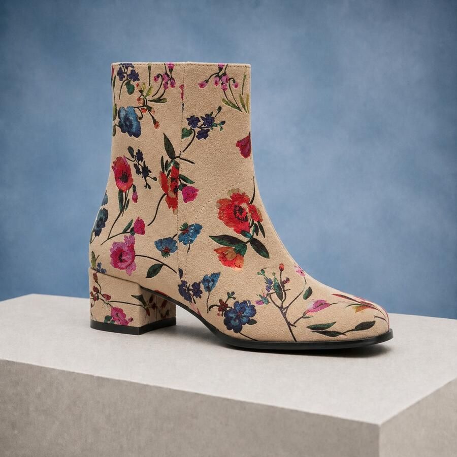 Lureaux Blanc Velour Flora lady Boot- Handgemaakte Nette Schoenen Voor Heren