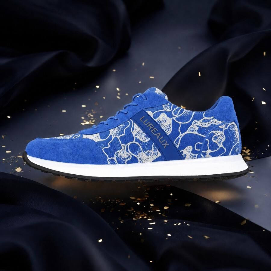 Lureaux Blue Current Runner Handgemaakte Nette Schoenen Voor Heren