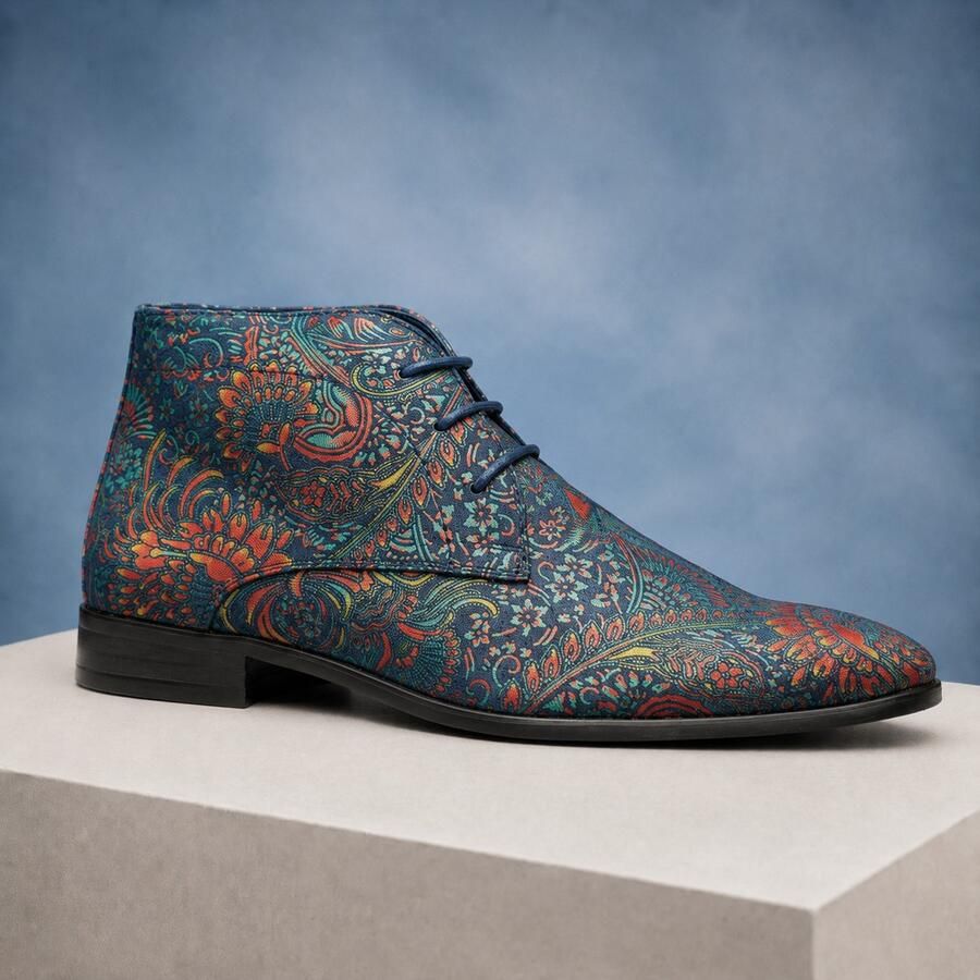 Lureaux Blue desert Lotus High Handgemaakte Nette Schoenen Voor Heren